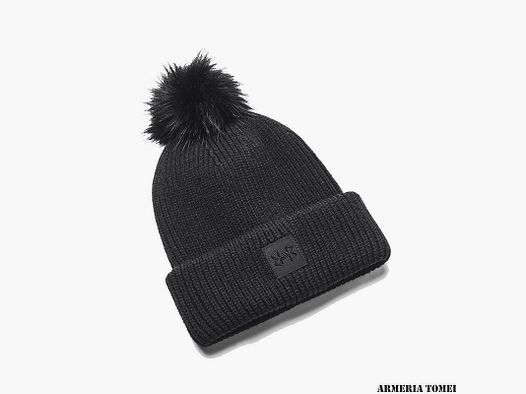 HOED – UNDER ARMOUR - COLDGEAR® INFRARED HALFTIME RIBBED POM Zwart – 001