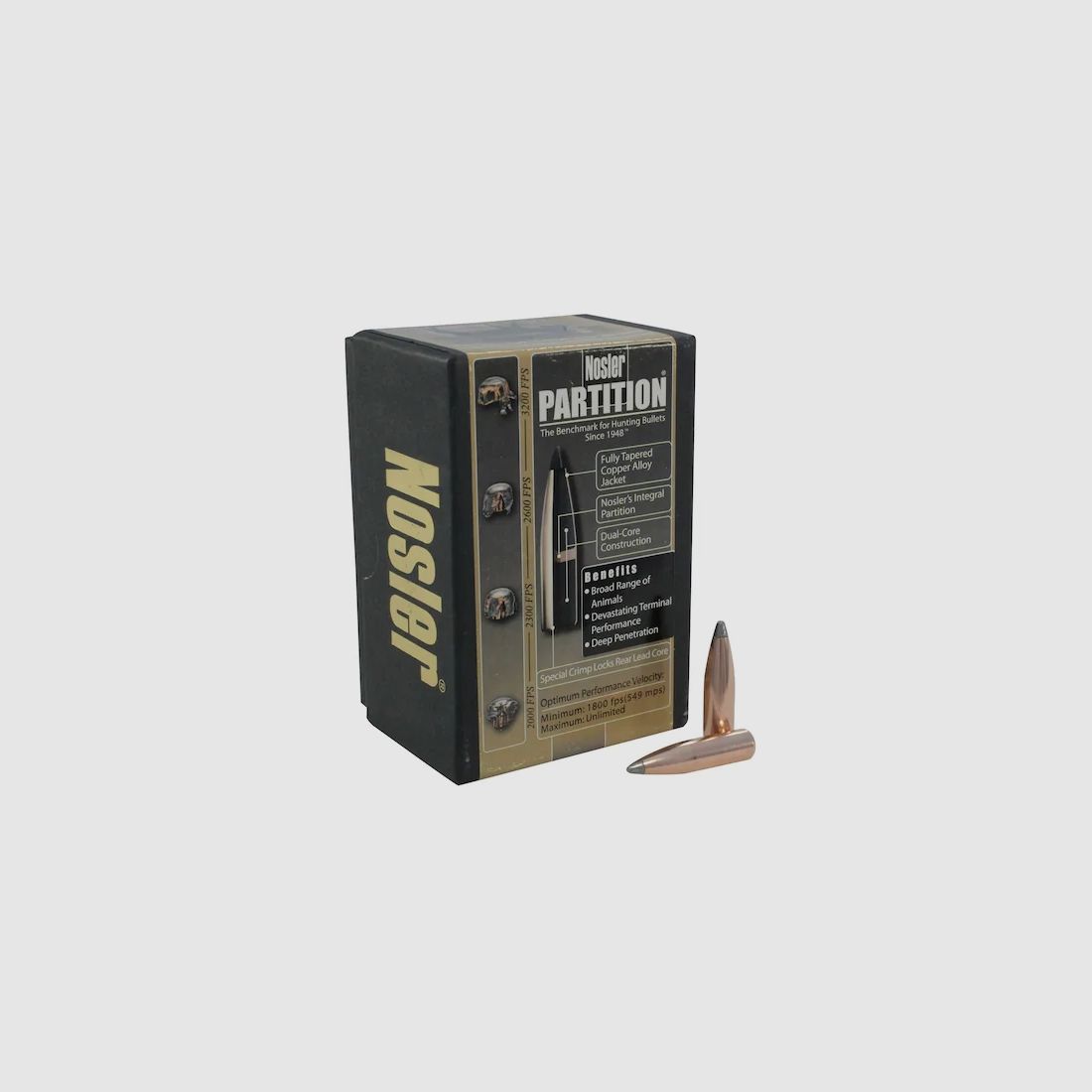 Bala Nosler Partition 7mm/.284 150GR Spitzer 50 piezas