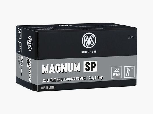RWS .22 MAGNUM SP - 50 cartuchos