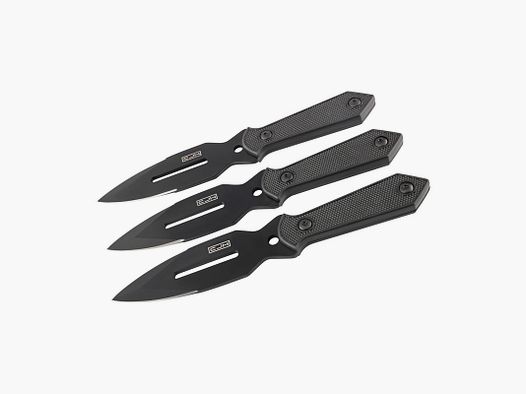 3 COUTEAUX LANCER ABS NOIR HERBERTZ + ETUI