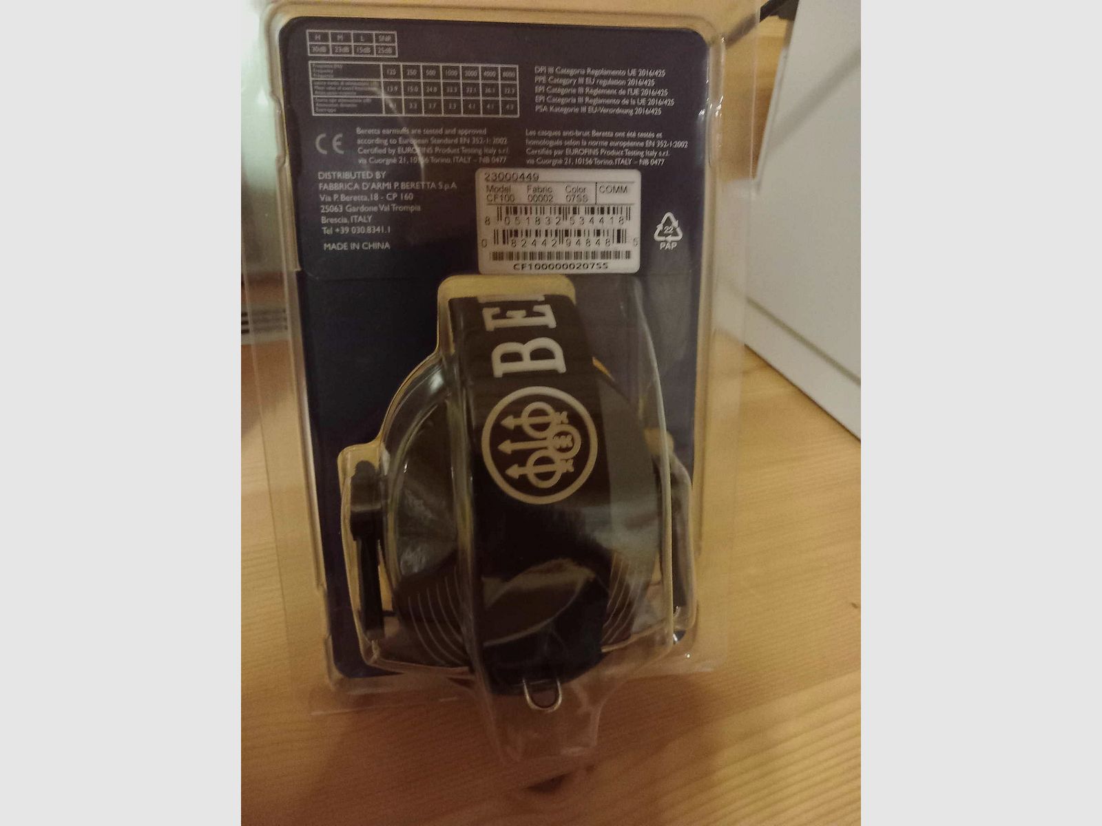 Beretta Gehörschutz / Faltbar, Grün mit weißem Logo