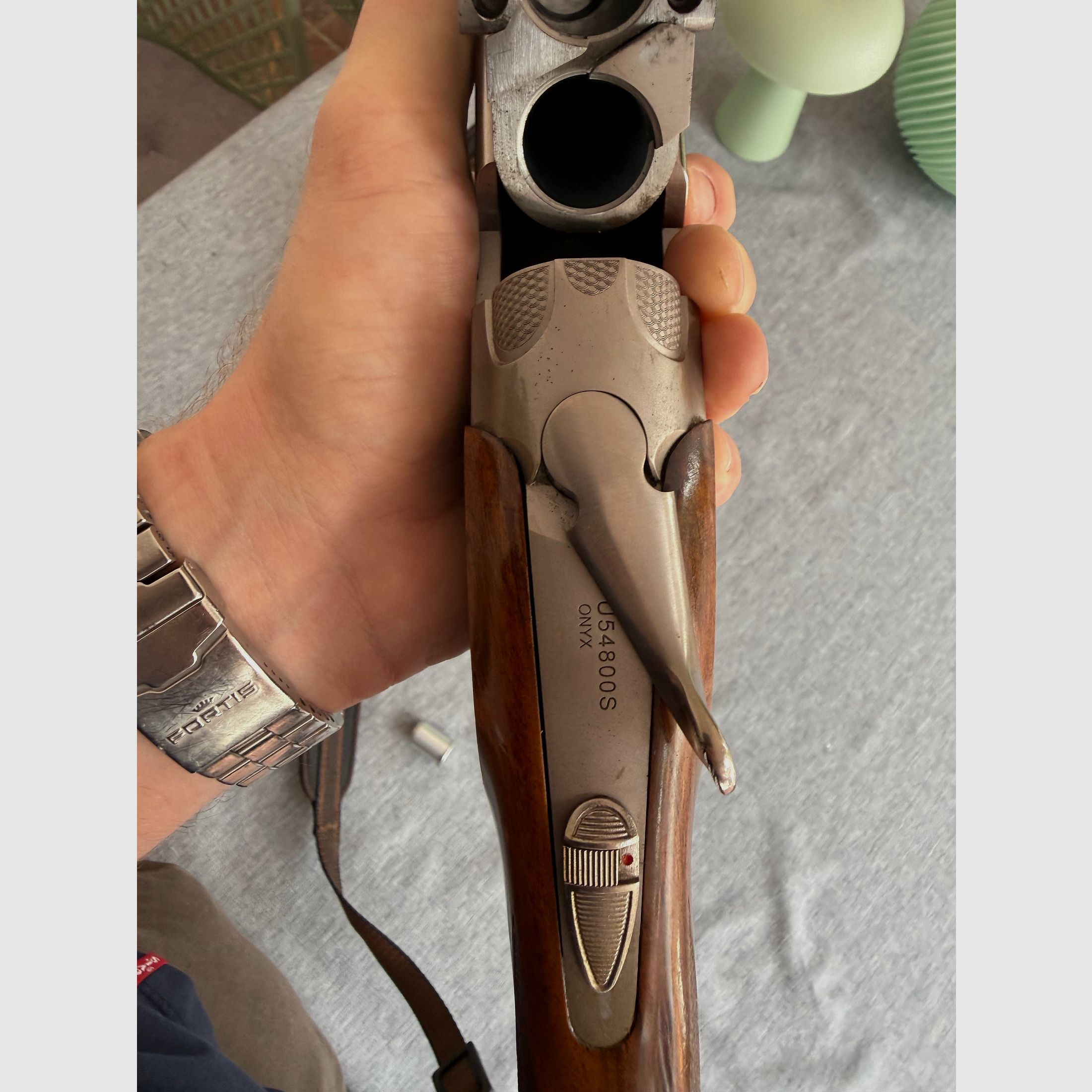 Beretta 686 White Onyx, Bockdoppelflinte mit 76-cm-Läufen.