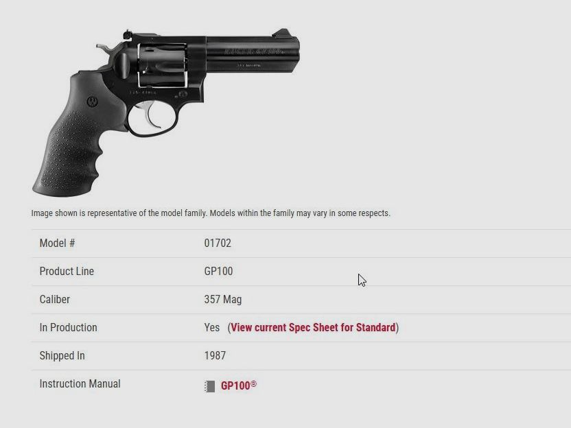 Ruger GP100 (auf Lauf gestempelt) / in WBK geführt als RUGER GP141 – Kal. .357 Magnum – Kat. B