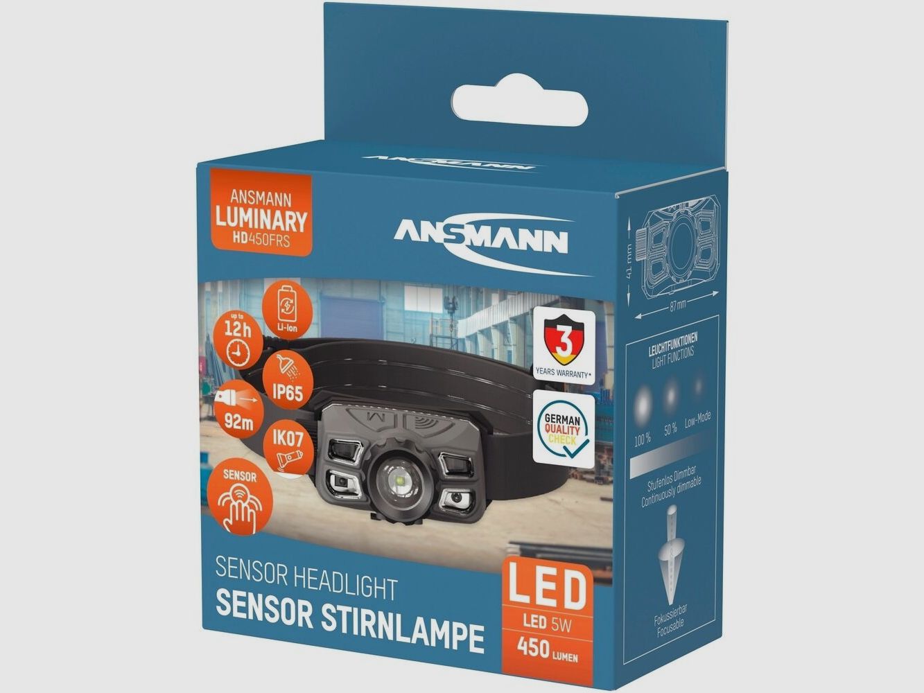 Ansmann HD450FRS linterna frontal, imagen 5 de 5