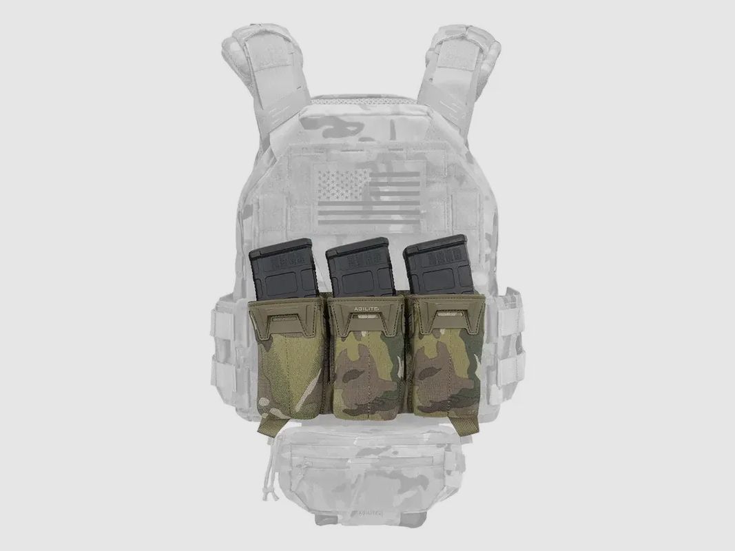 Pincer Placard Multi-Caliber Triple Mag Pouch (Black) Agilite, Bild 4 von 6