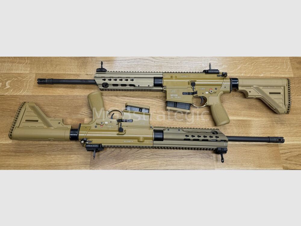 Heckler & Koch GmbH MR308 A3 SPECIAL EDITION halbautom. Büchse .308Win - G28 Patrouille Design & Technik - ähnlich HK 417 M110A1 - Upper und Lower RAL8000 beschichtet