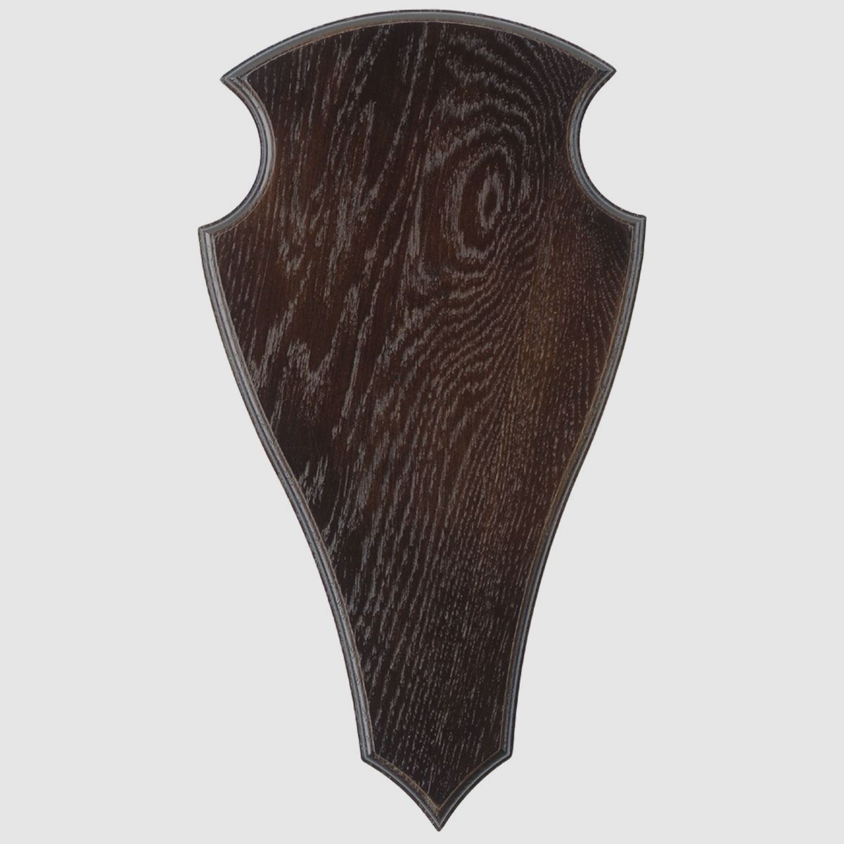 Eurohunt Geweihbrett 52x26 Eiche - Dunkel - Spitz