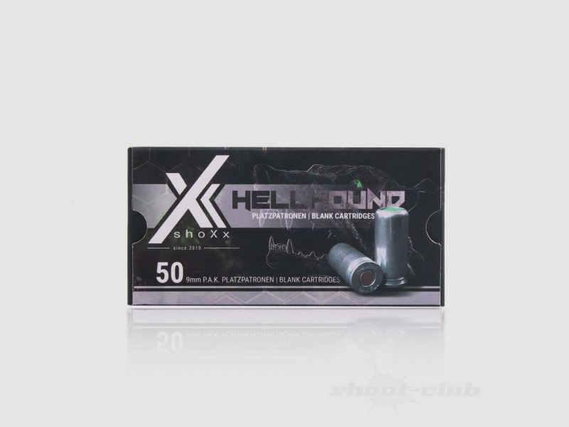 SHOXX HELLHOUND - PLATZPATRONEN - 9MM P.A.K. - 50 PATRONEN