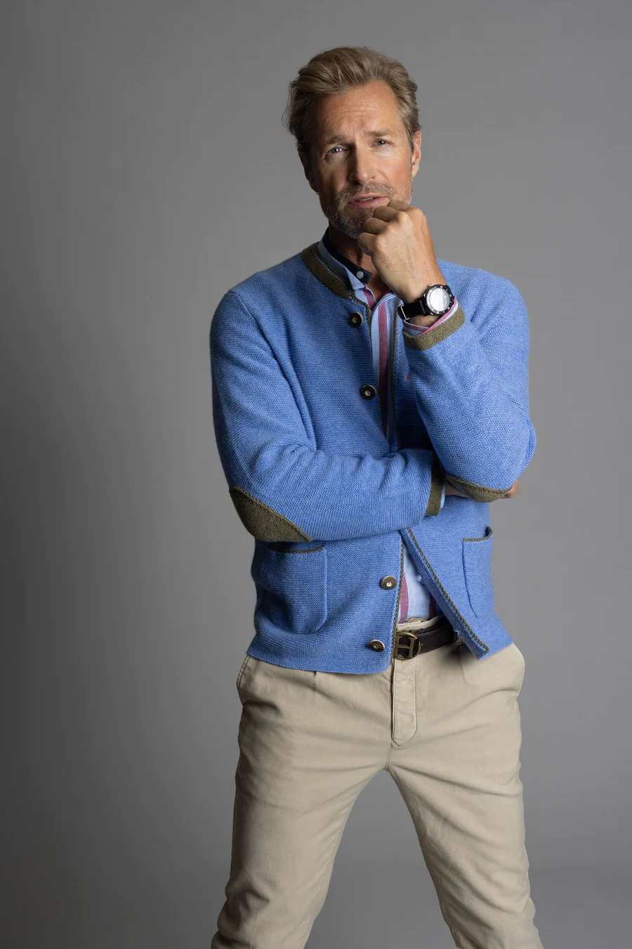 Habsburg Strickjacke Andreas in Blau, Bild 3 von 3
