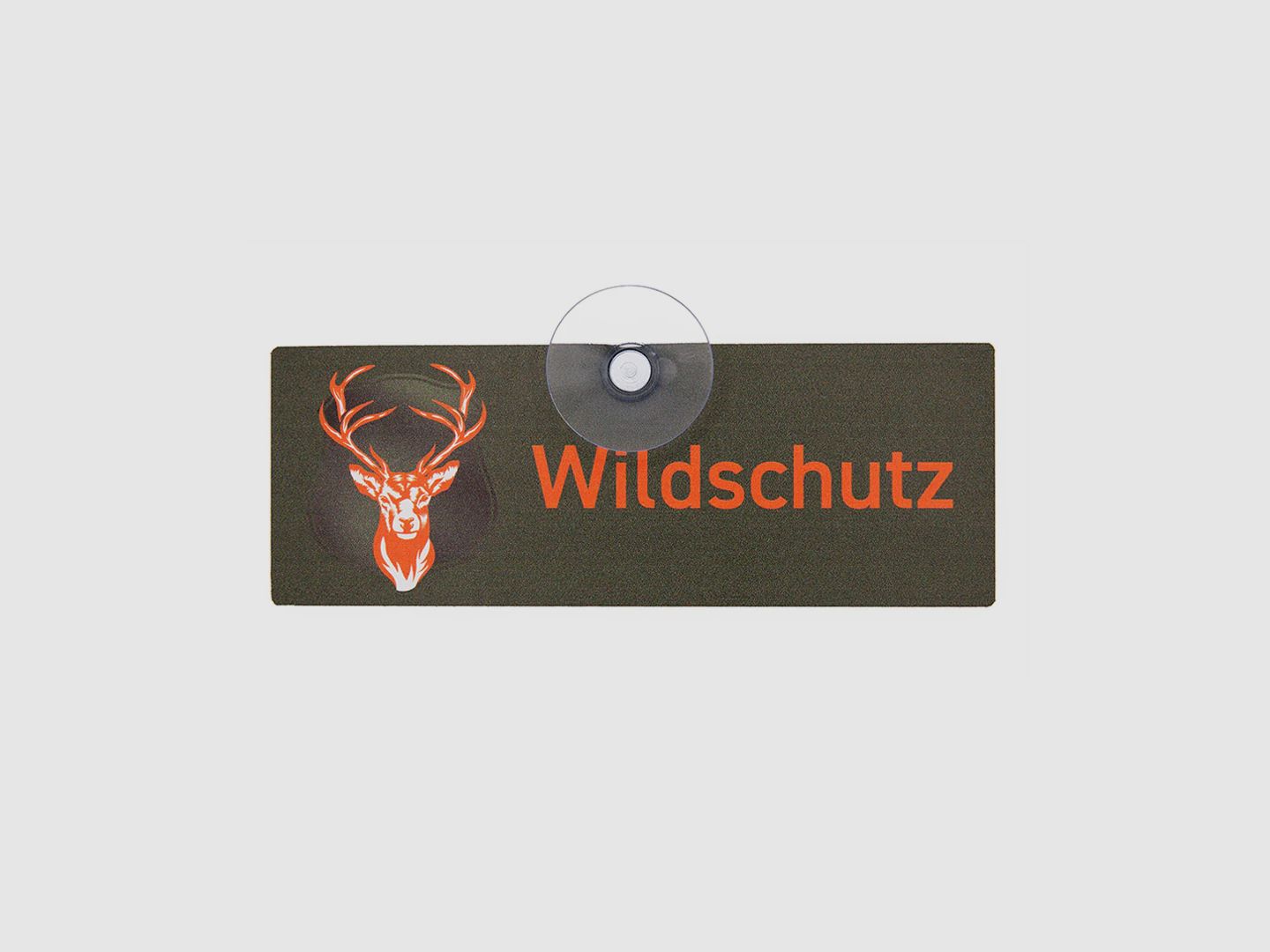 Schild mit Saugnapf "Wildschutz" II