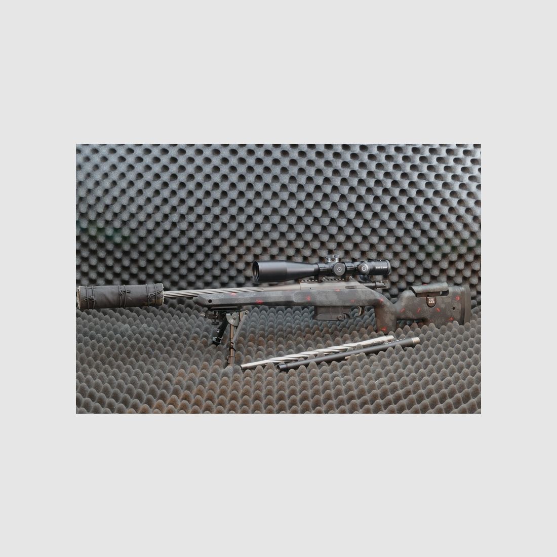 Lauf personalizado Lothar Walther con tratamiento de match y estriado helicoidal en acero inoxidable, .223Rem, paso 9/1 Tikka y Sako