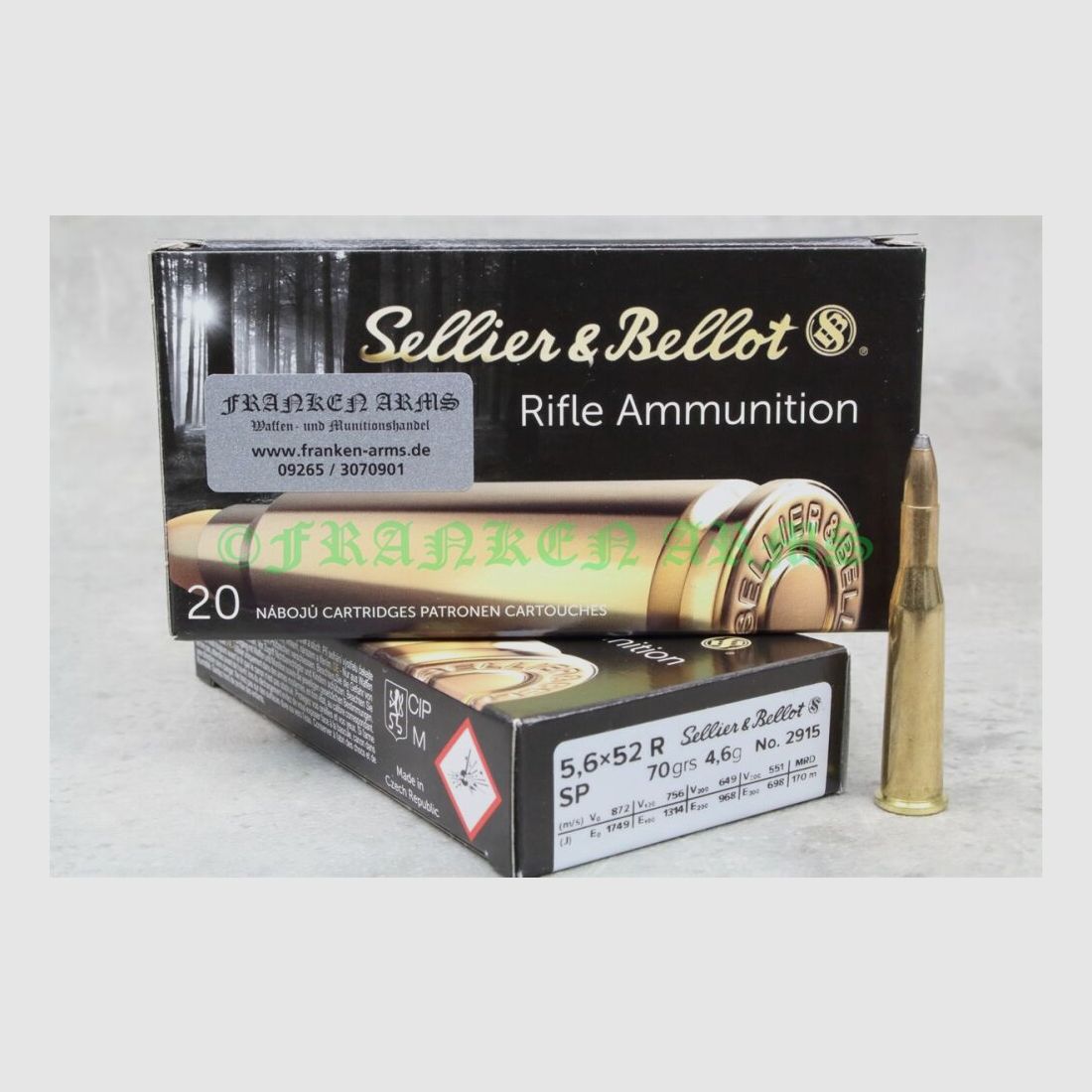 Sellier&Bellot 5.6x52R 70gr. 4.6g 20 pieces quantity discounts
