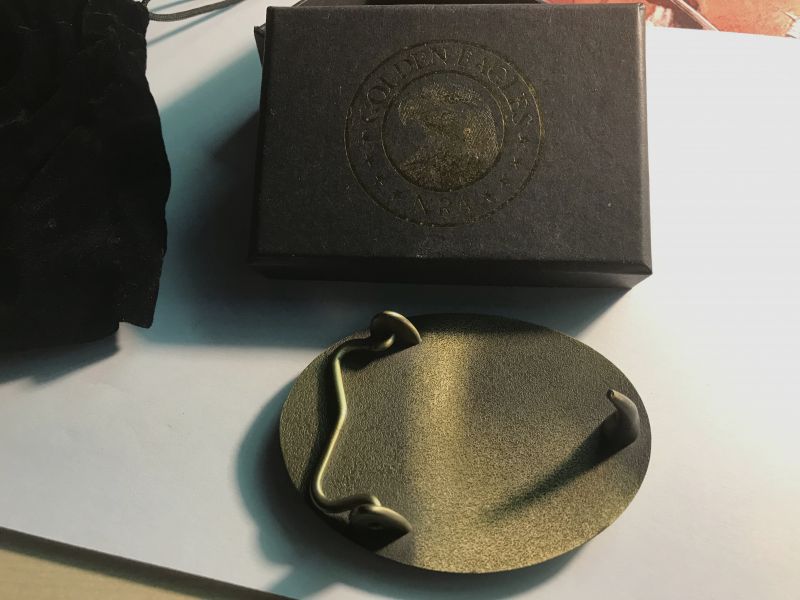National Rifle Association, NRA, Golden Eagles Gürtelschnalle, mit box