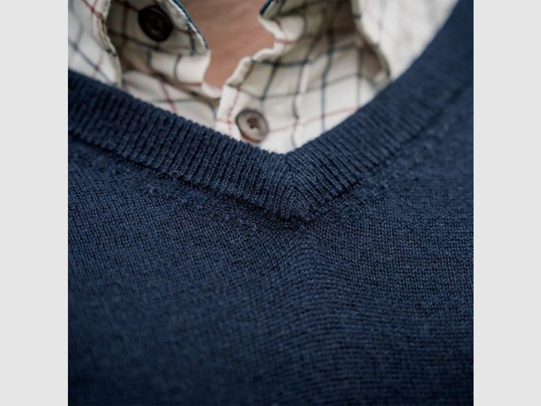 SWETER PINE V-NECK DARK SAPPHIRE SEELAND, zdjęcie 10 z 12