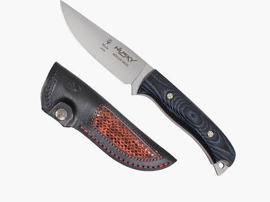 Muela Huksy Micarta Jagdmesser mit schöner Lederscheide