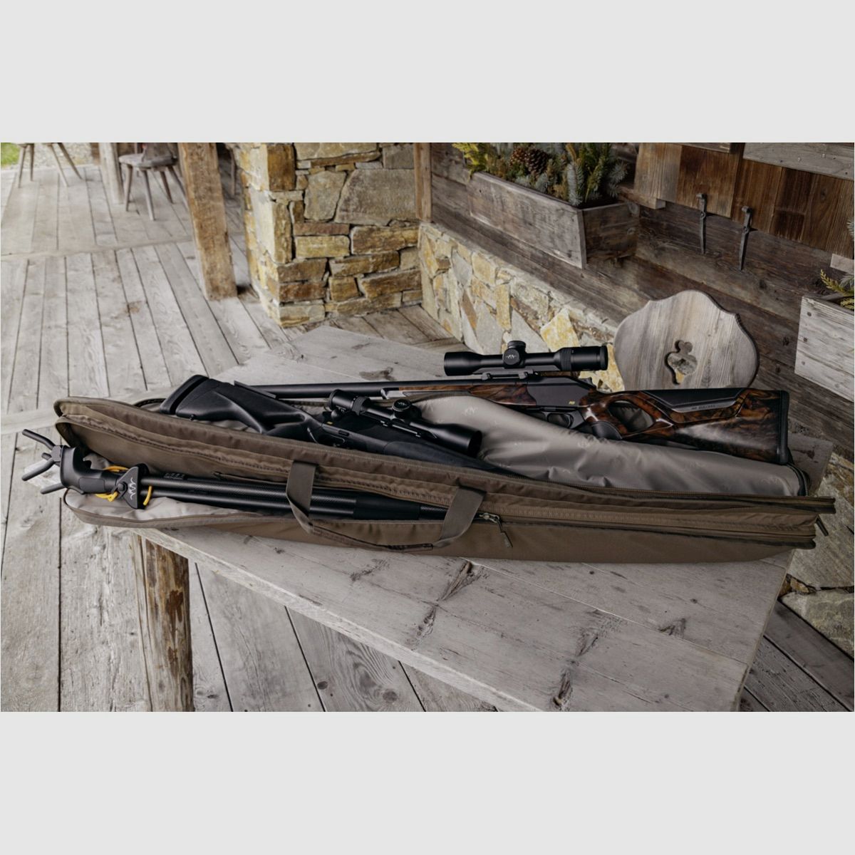 BLASER Doppelfutteral Essential Teak 128cm