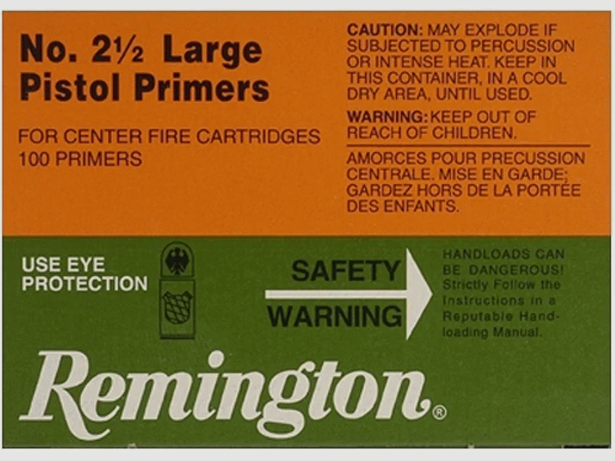 Remington Zündhütchen 2 1/2 Large Pistol 1000 Stück
