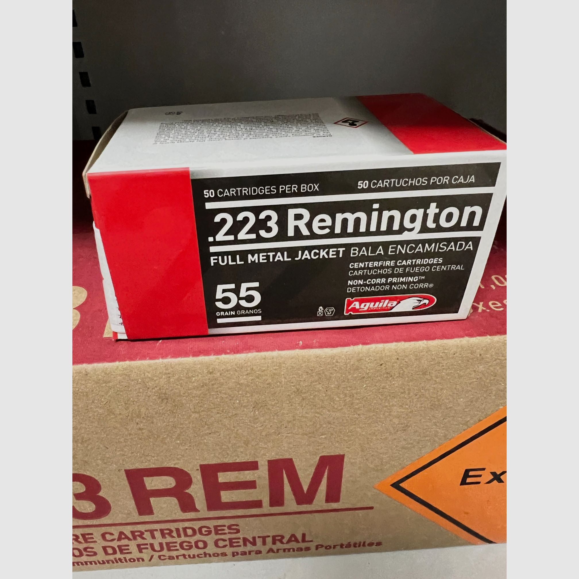 Aguila 1000 Stück Standard .223 Rem FMJ 55 grs Büchsenpatronen