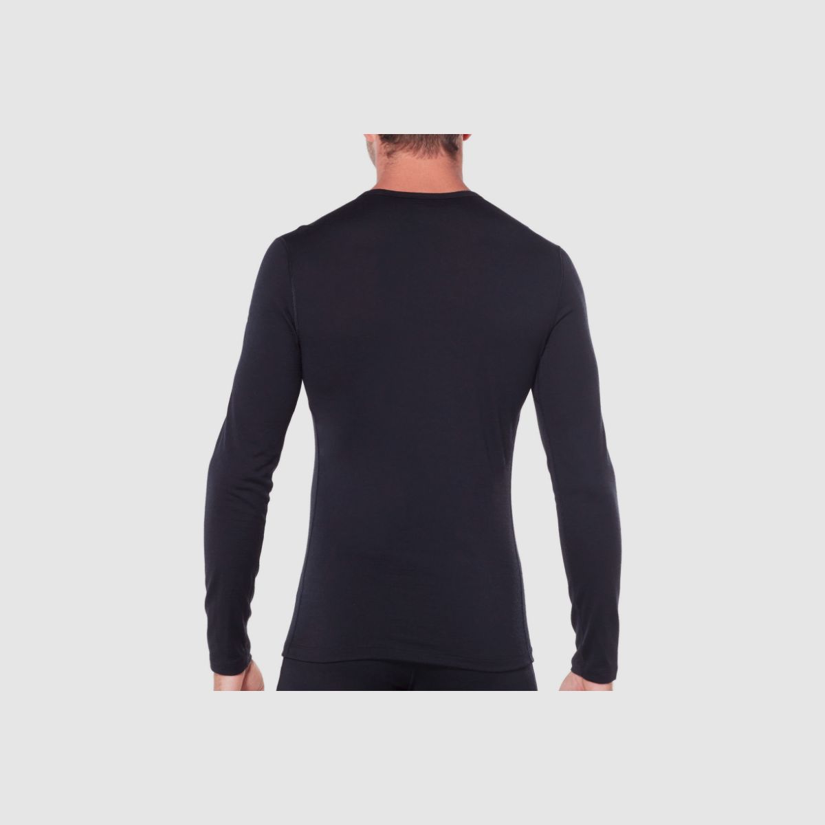 ICEBREAKER Merino 200 Oasis Manga Larga Crewe Hombre Negro