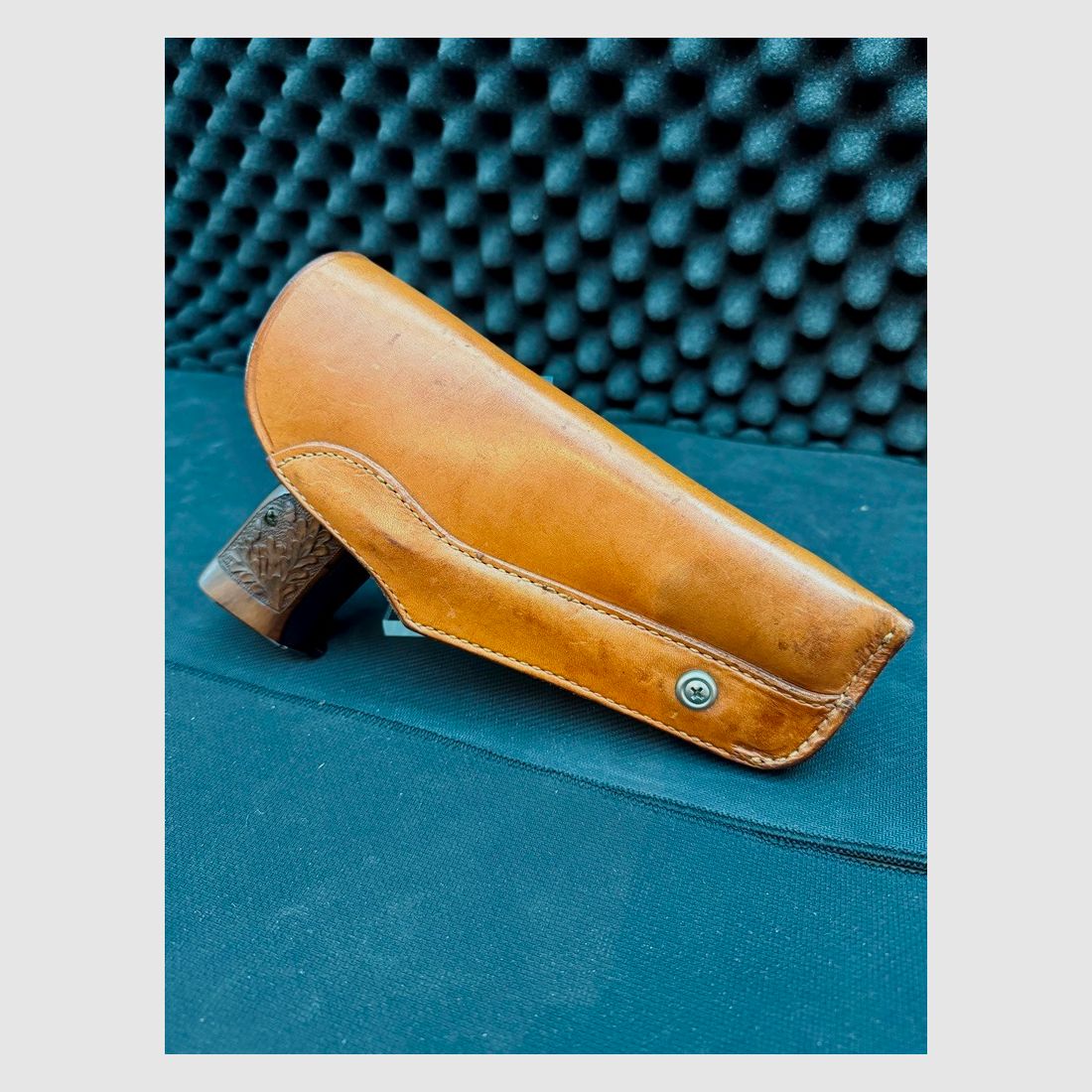 Gordelholster, dik leer, half open (snelle trek), Hard, vormdelen, handgemaakt, perfect voor CZ75