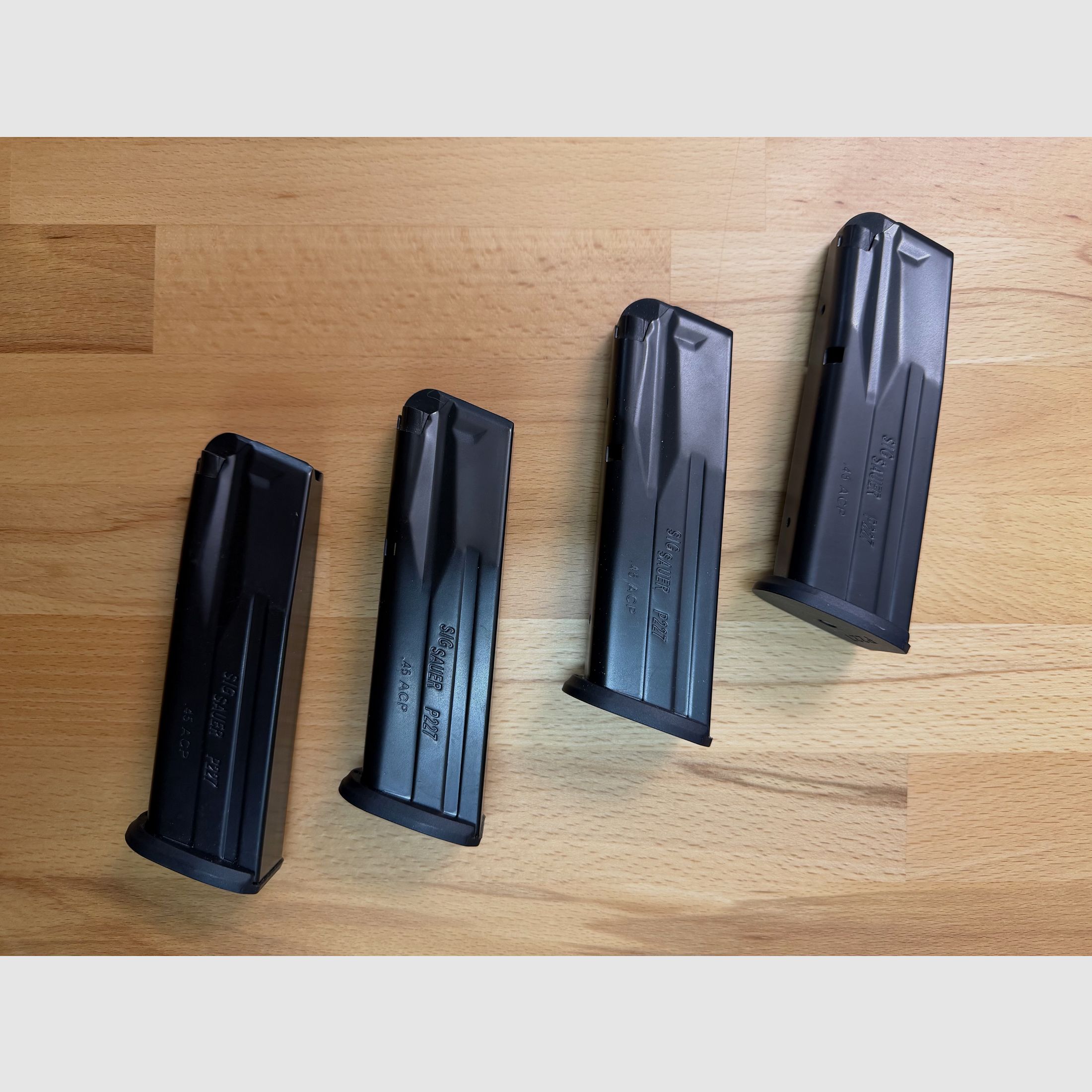 4 Stück Magazine SigSauer 227, Kaliber .45 ACP, 10 Schuss  - NEU