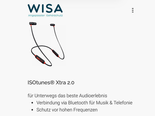 ISOtunes Xtra 2.0 – angepasster Bluetooth Gehörschutz