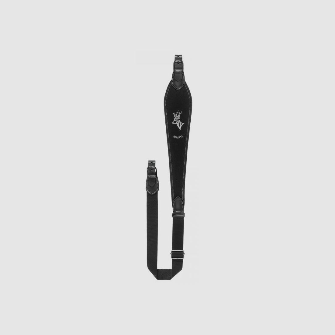 Tragegurt Büchse Riserva aus schwarzem Cordura mit Geweihstickerei Art. R9123 RISERVA, Bild 2 von 3
