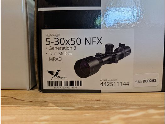 DDoptics Nighteagle 5-30x50 NFX Mildot MRAD