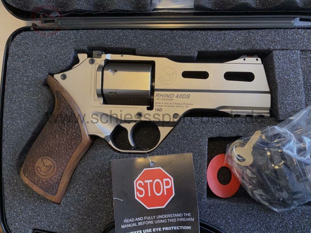 Chiappa Rhino Revolver 40DS (Nickel Plated) 357MAG/4"BBL
