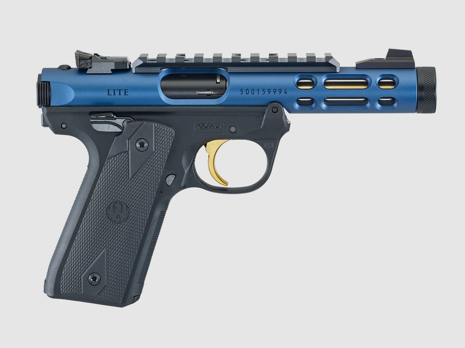 RUGER PISTOLE MARK IV 22/45 LITE .22 LR 4,4"/11,18CM KOBALT KINETIC SLATE ANODIZED 1/2"-28