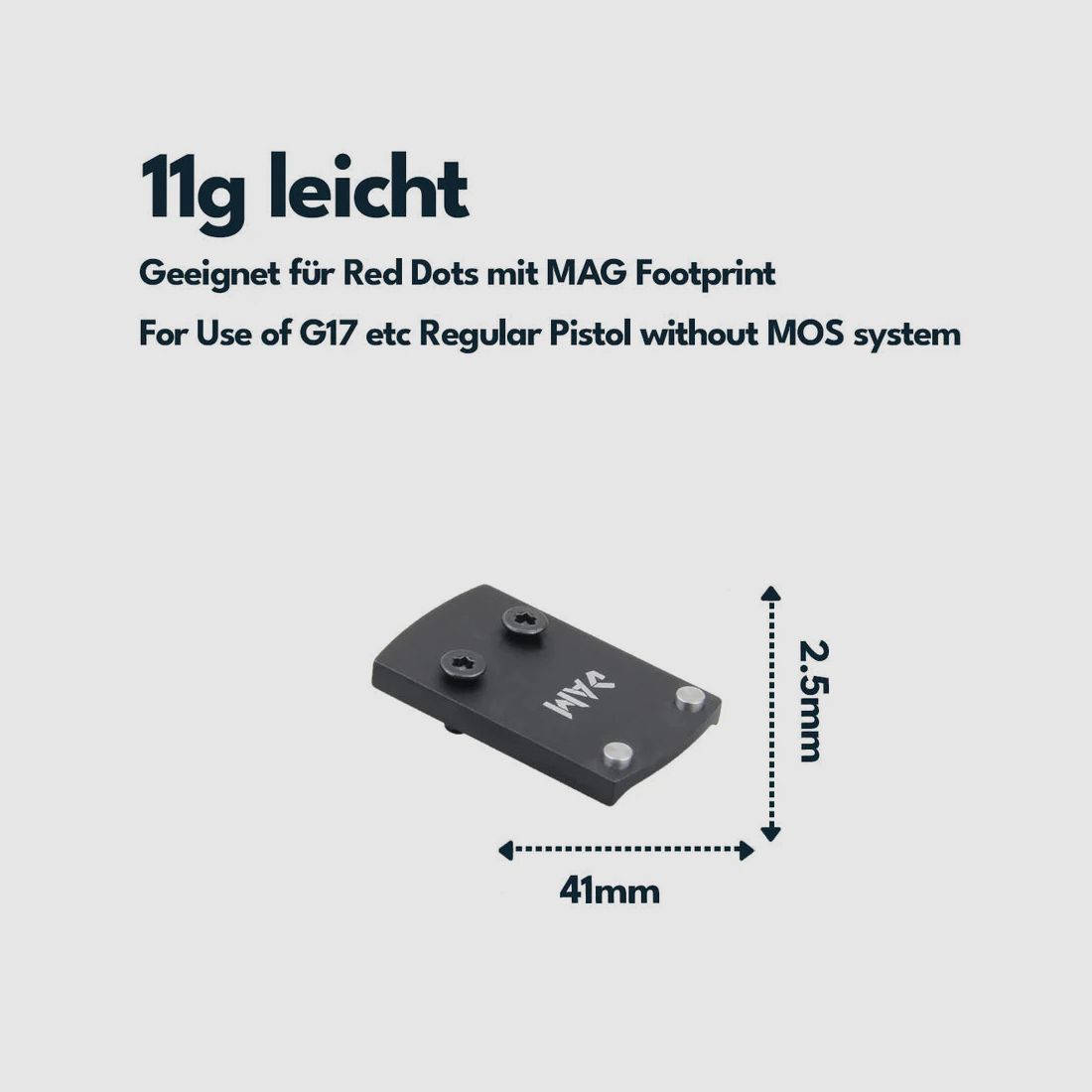 Vector Optics SCRDM-09 Glock Montage für Reflexvisiere mit MGT (SHIELD) Footprint