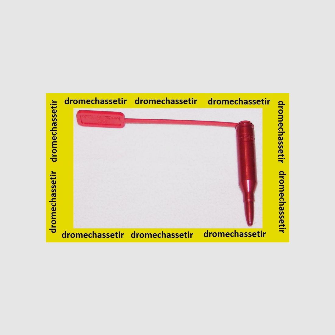 Douille aluminium avec drapeau de sureté rouge , calibre 308 winchester