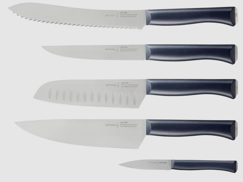 Bloc de couteaux Opinel INTEMPORA, en bois de hêtre, avec 5 couteaux, de la série INTEMPORA