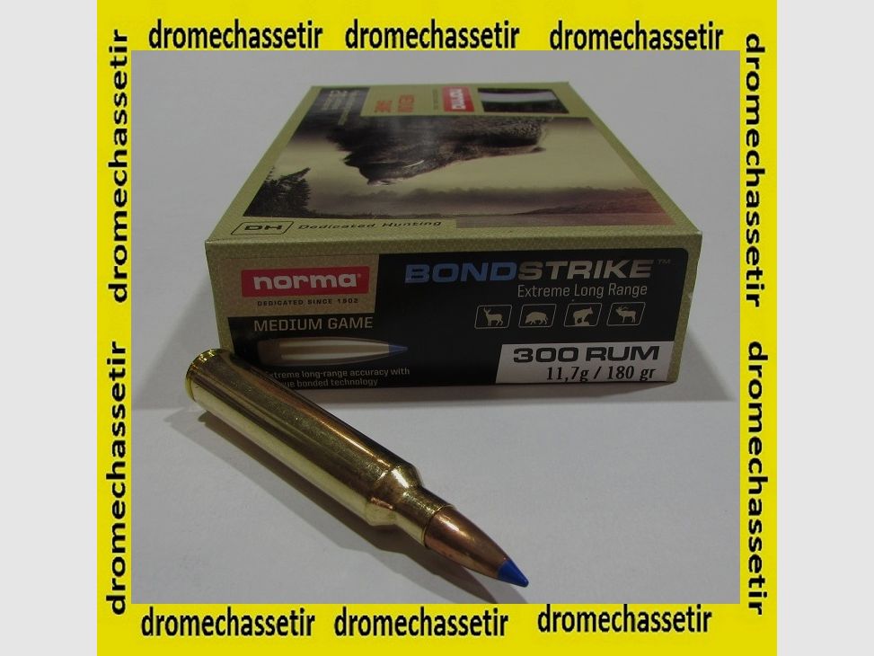 Box mit 20 Patronen Kaliber 300 RUM Norma Bondstrike Extreme 180 grains 21076102