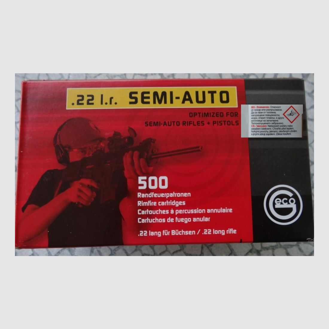 GECO 500 GECO RIMFIRE CARTRIDGES .22 LFB. SEMI AUTO, FOR SEMI-AUTOMATICS AND PISTOLS