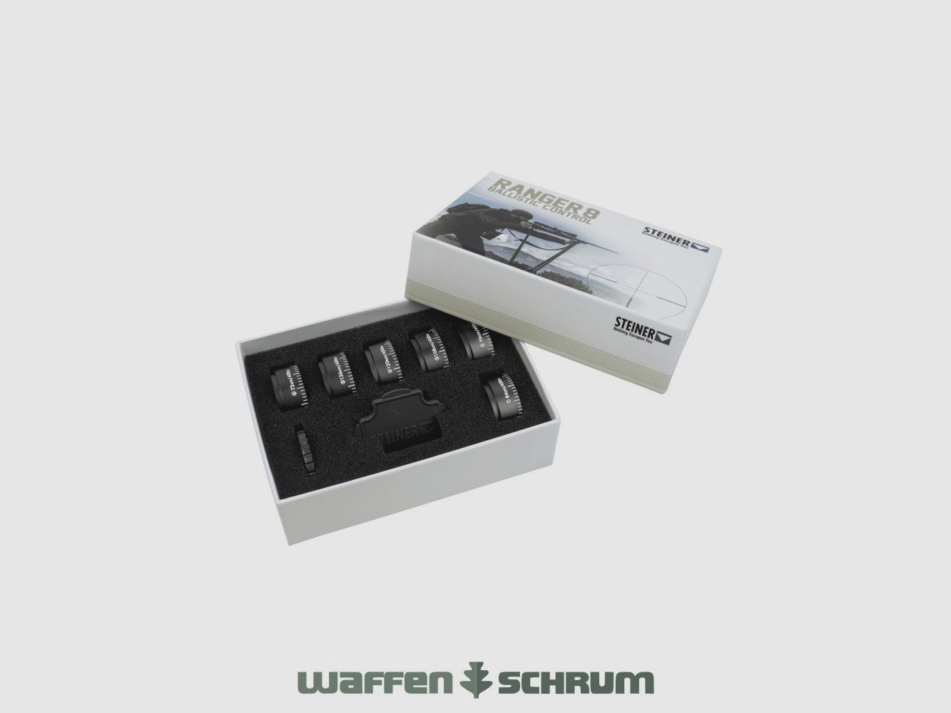 Steiner Ballistic Control Set  für Ranger 8 Kappen + Schraubendreher Ranger 8 ohne BT