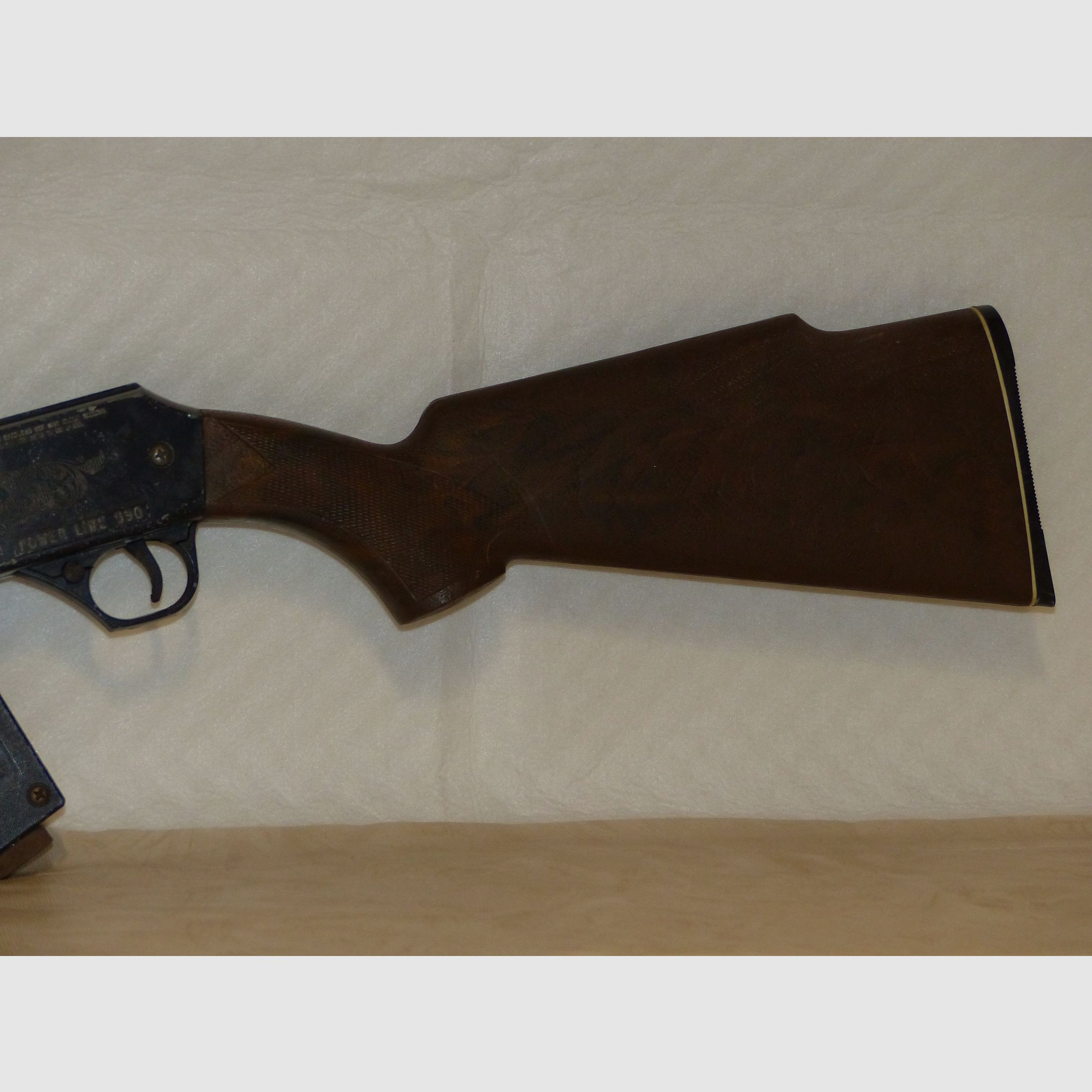 Carabina de aire comprimido Co2 de palanca inferior Daisy Power Line Mod. 990 Cal. 4,5 mm Diabolo y BB Dual Power USA vintage