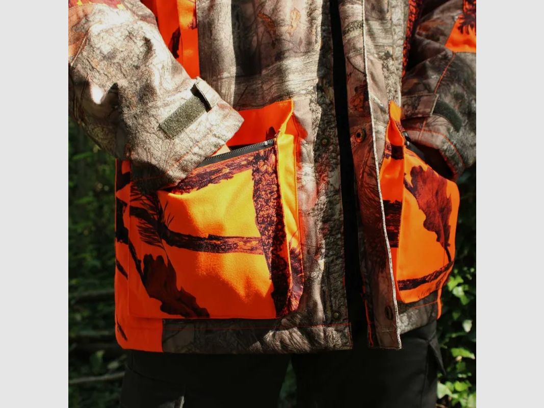 Warm Hunt 4 Kapuzenjacke warm camo orange M bis 3XL, Bild 6 von 16