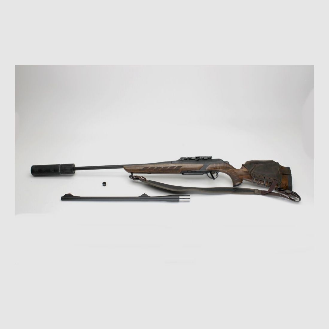 Merkel RX HELIX BLACK DS mit Wechsellauf und HLX Dämpfer und Dentler Basis	 .308Win + 8x57JS