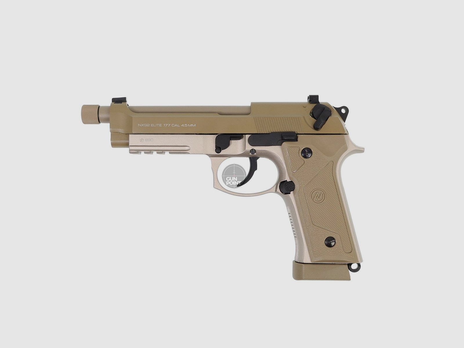 Luftpistole - NX92 Elite Tactical desert - BlowBack - Co2-System- Kal. 4,5 mm BB
