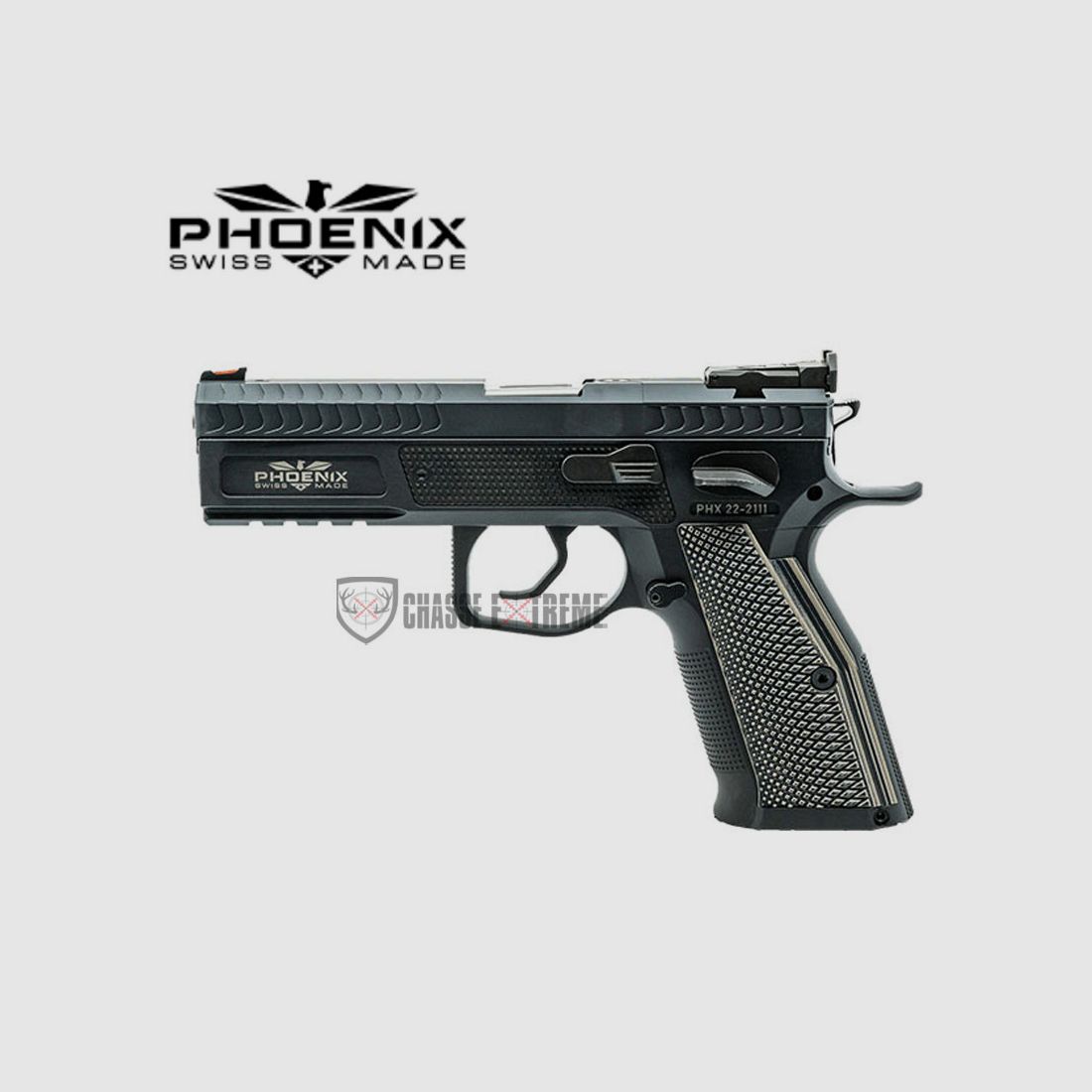 Pistole PHOENIX Redback UltraLight Gen 2 mit rotem Fiber-Optik Kal. 9x19 Schwarz