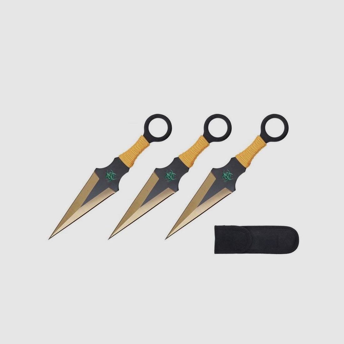 Set di 3 coltelli da lancio Zombi Kunai