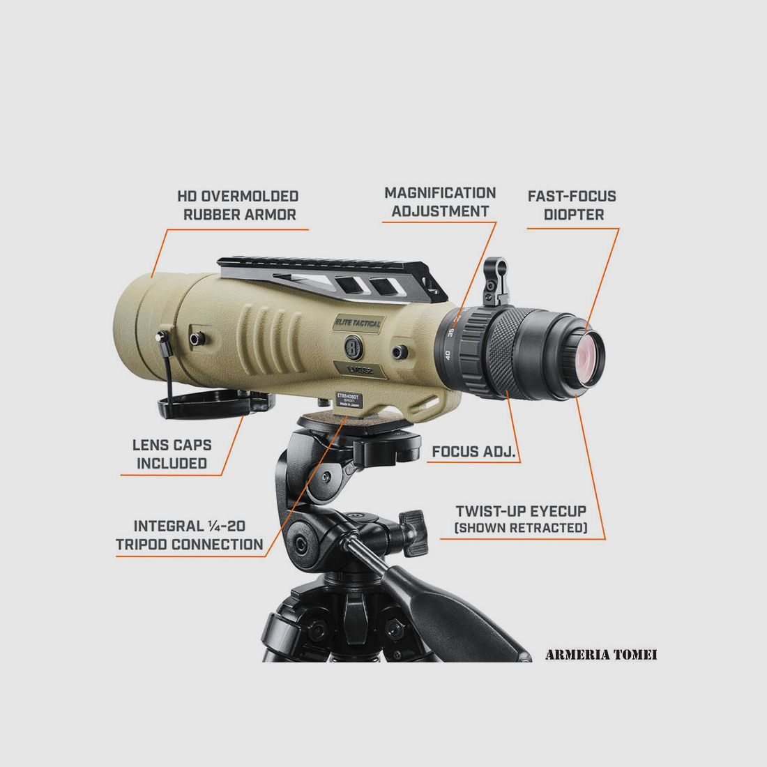 BUSHNELL – ELITE TACTICAL SPOTTING LMSS2 2.0 8-40x60mm HORUS TREMOR4 RETIKEL, Bild 6 von 12