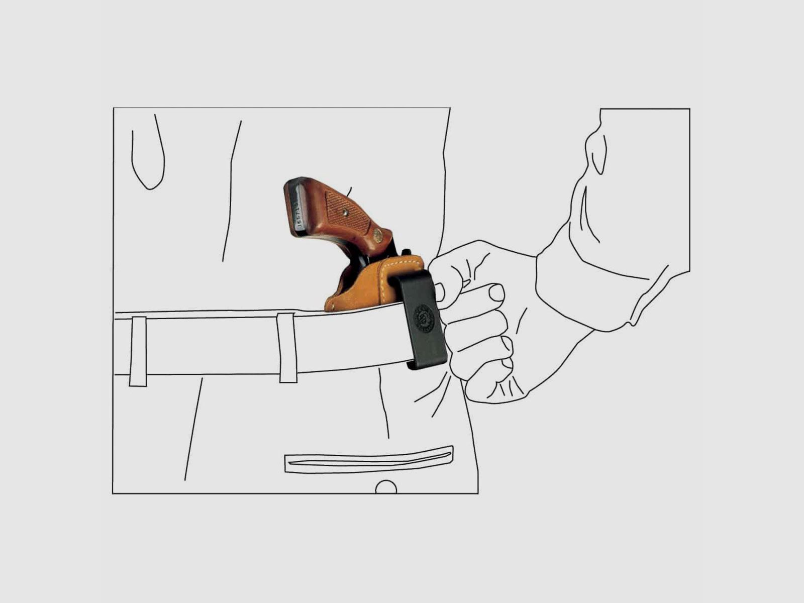 VEGA HOLSTER – FUNDINA INTERNA DE PIEL ANTE PARA GLOCK 26/27, RUGER LC9, WALTHER PPS, imagen 2 de 2