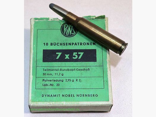RWS (WZd.Fa.Rottweil) Büchsenpatronen 7x57