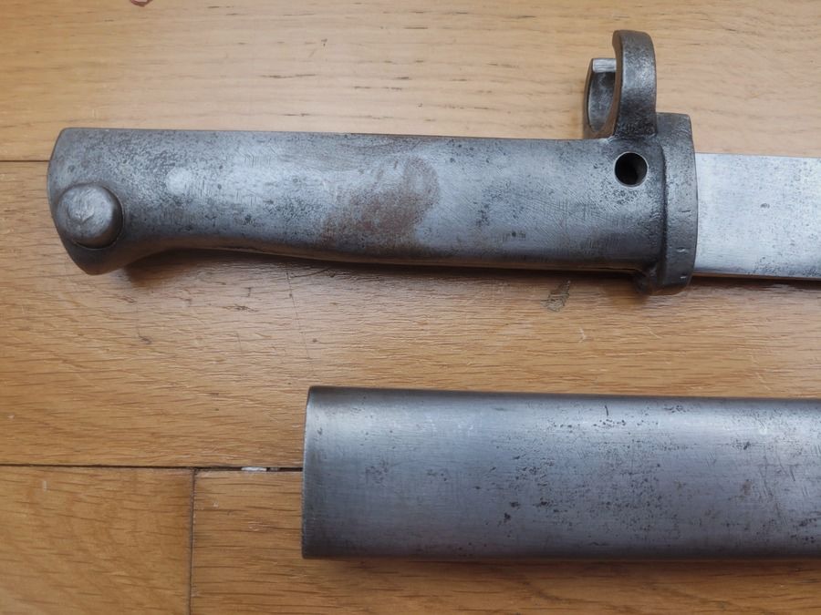 Seltene deutsche Ersatzbayonett – EB27 bei Carter – DRAIN – Klinge ohne Hohlräume – Ersatzscheide – TBE +, Bild 5 von 10