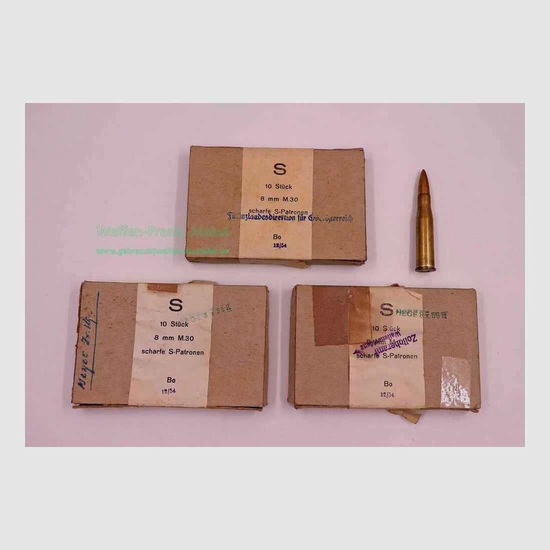 Hirtenberger / Austria Rifle Cartridges 8x56 R Steyr