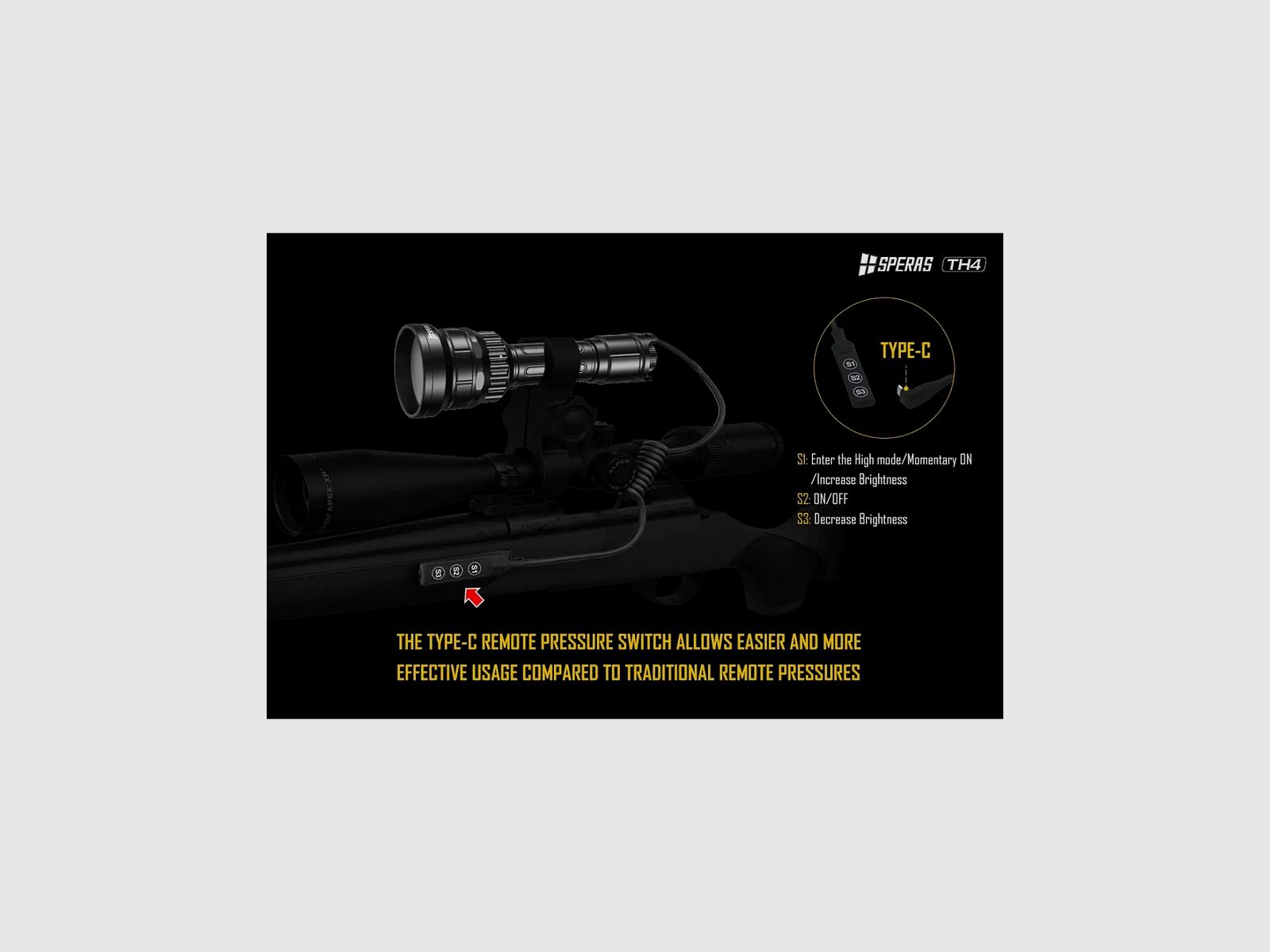 SPERAS Jagd-Taschenlampe TH4 4IN1 KIT, Bild 13 von 14