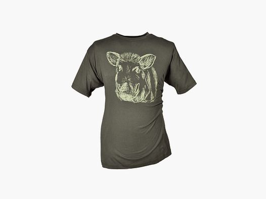 Hubertus T-Shirt Keilerkopf schilf