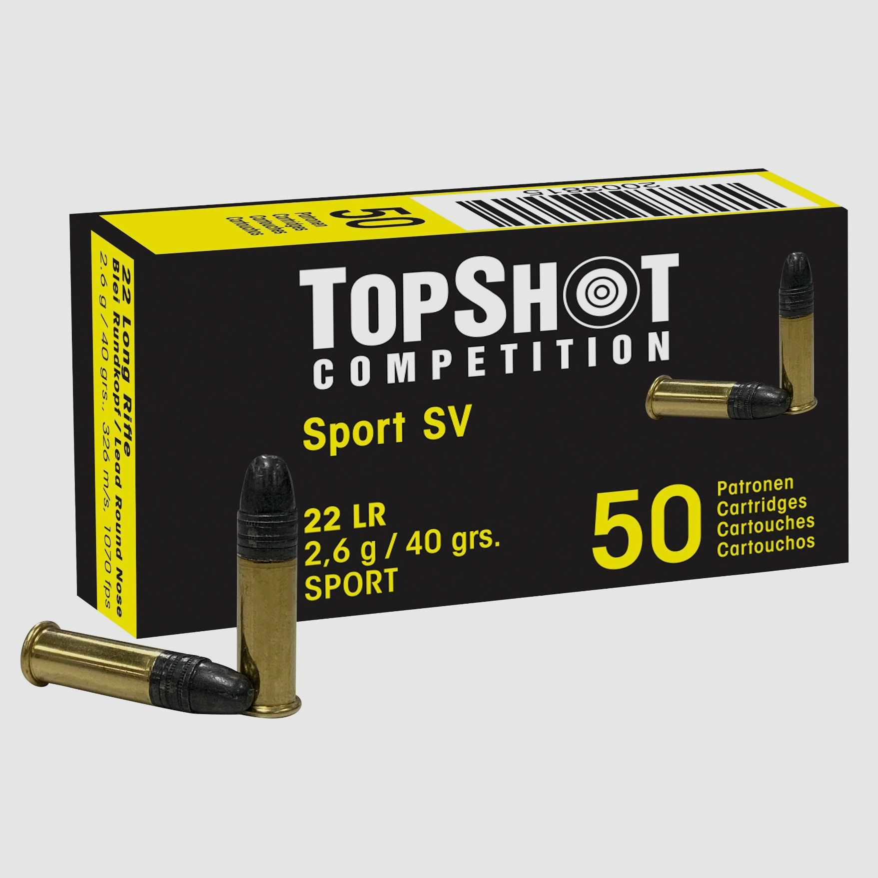 TOPSHOT Competition .22lr Black Edition, kaliber